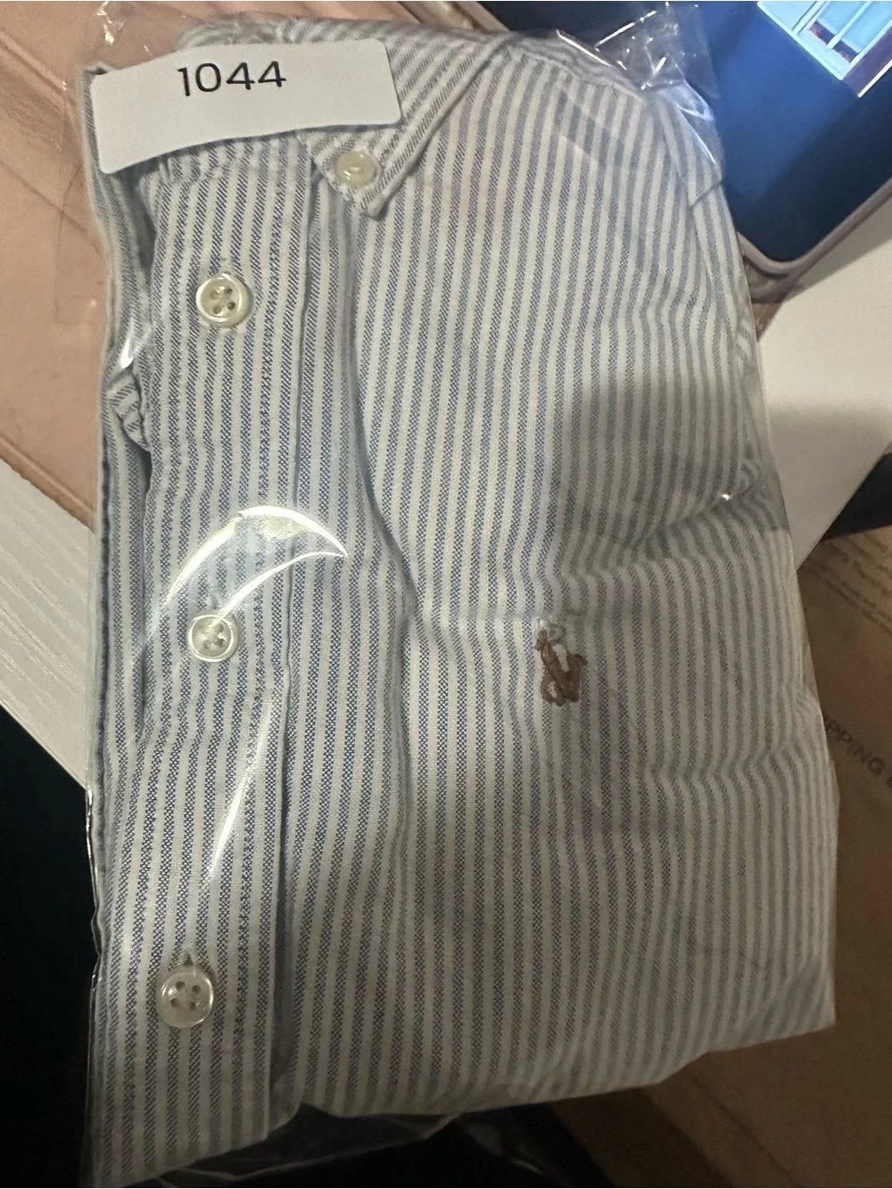 Ralph Lauren Boys Light Blue & White Stripe Button-Down Shirt